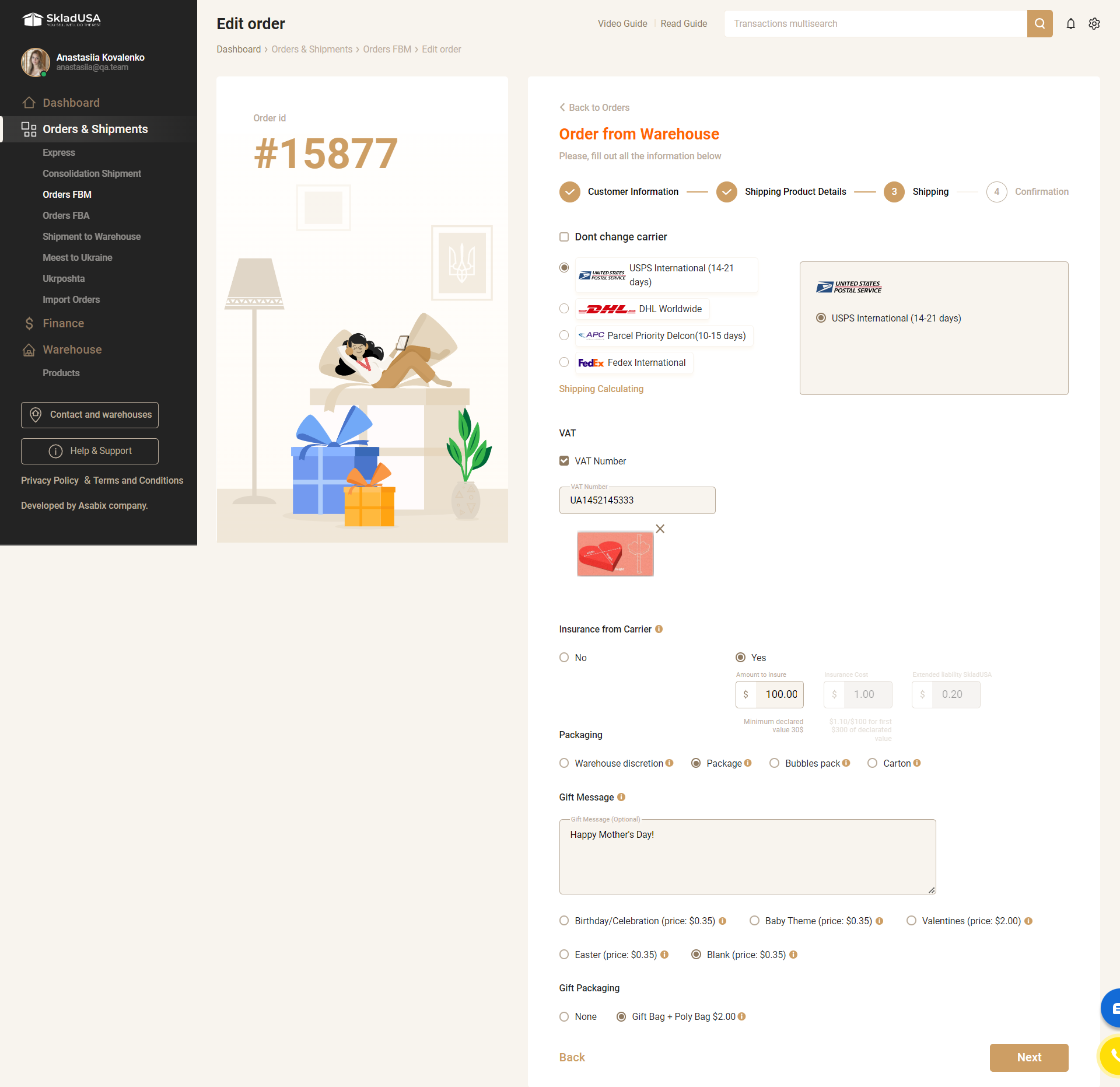 Високонавантажена CRM для  логістичної компанії SkladUSA - Зображення №22