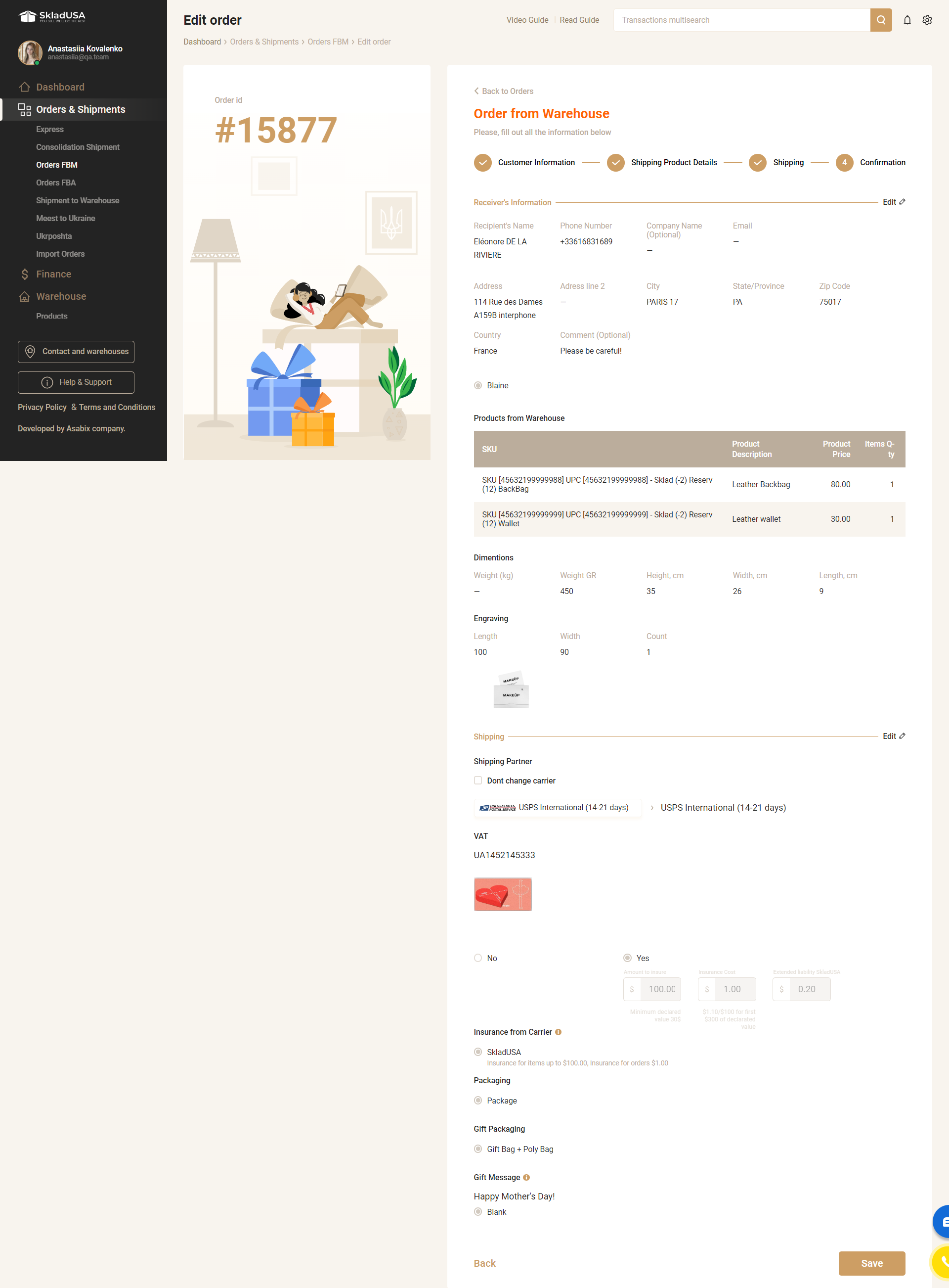 Високонавантажена CRM для  логістичної компанії SkladUSA - Зображення №23
