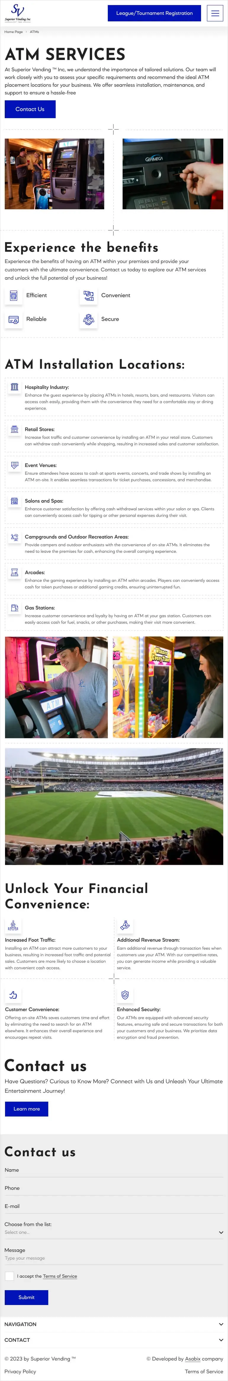 Вебсайт для компанії  Superior Vending™ - Зображення №30