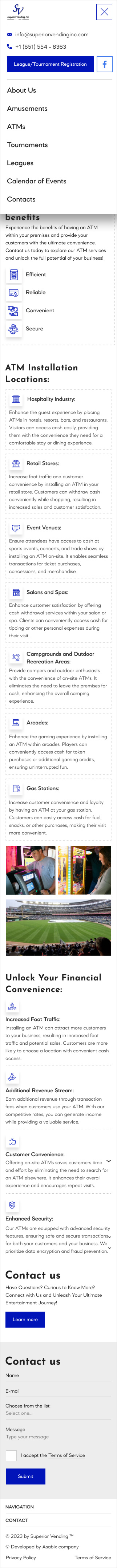 Вебсайт для компанії  Superior Vending™ - Зображення №32
