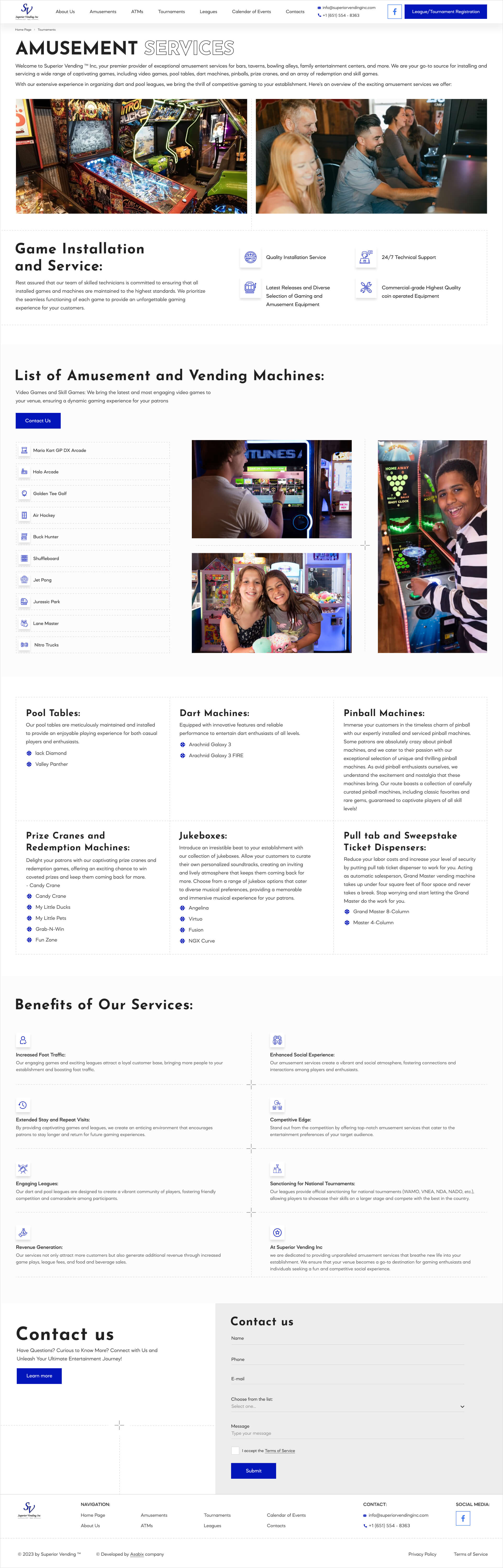 Вебсайт для компанії  Superior Vending™ - Зображення №29